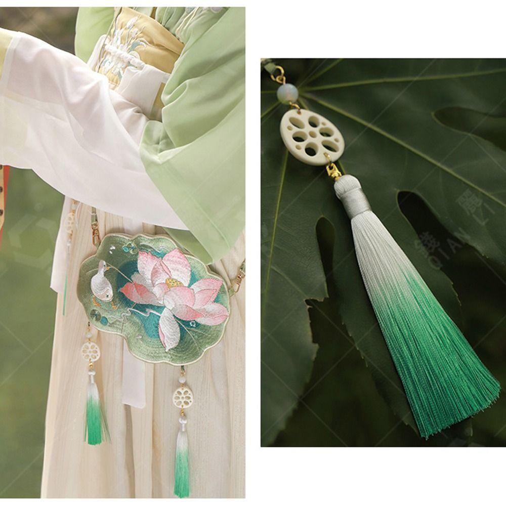 Сумка через плечо с вышивкой лотоса, стиль антикварный, ручная работа, китайская сумка в стиле Ханьфу, традиционная, элегантная, древний стиль, сумка-мессенджер