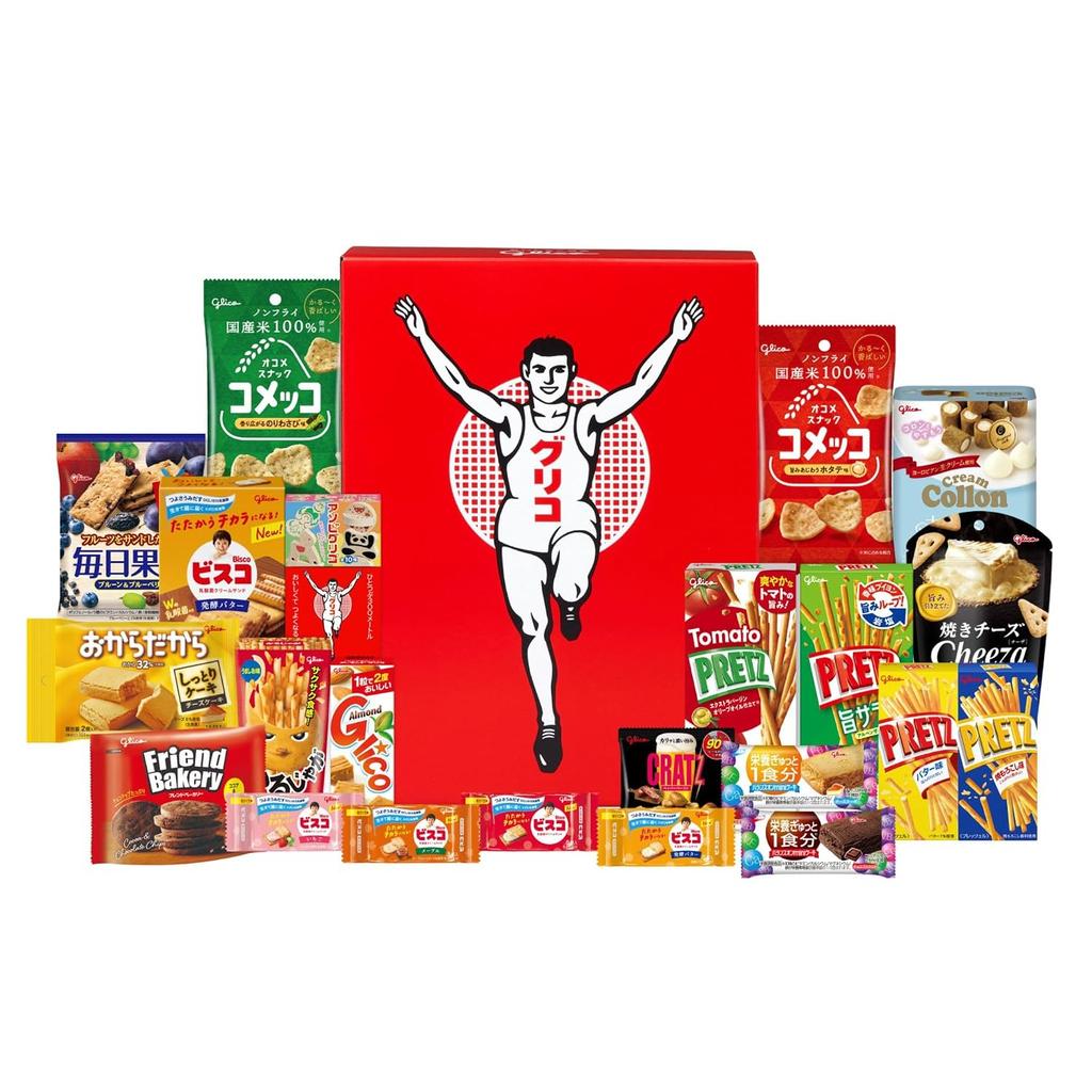 Selection Glico 22-item Assortment Goal-In Mark Box Gift