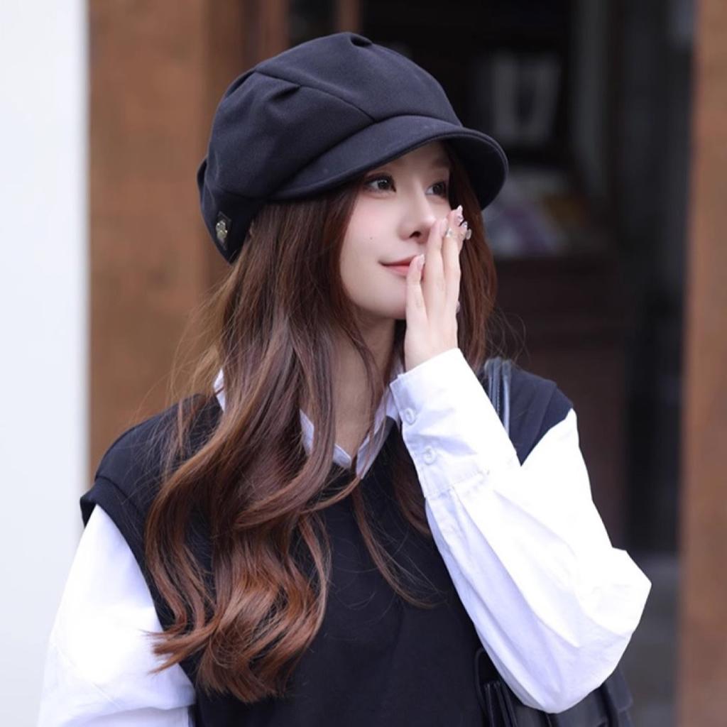 Осенне-зимняя мода Универсальная ретро восьмиугольная шляпа Женская корейская шляпа художника Японская повседневная темпераментная беретка Бейсболка