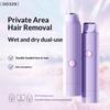 2in1 Electric Razor For Women Painless Hair Removal Rechargeable Body Trimmer Underarm Mustache Epilator Shaver