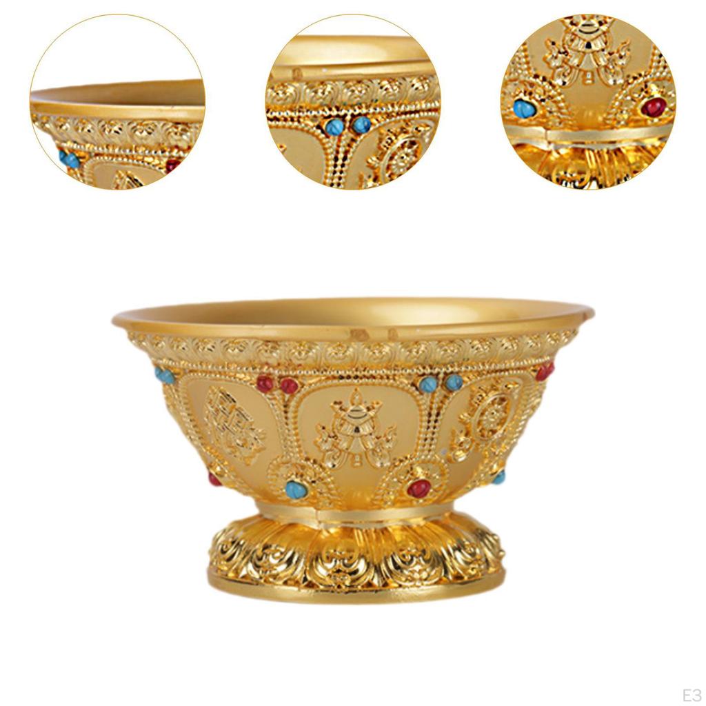 Sacred Tibetan Water Offering Vessel for Home Decor