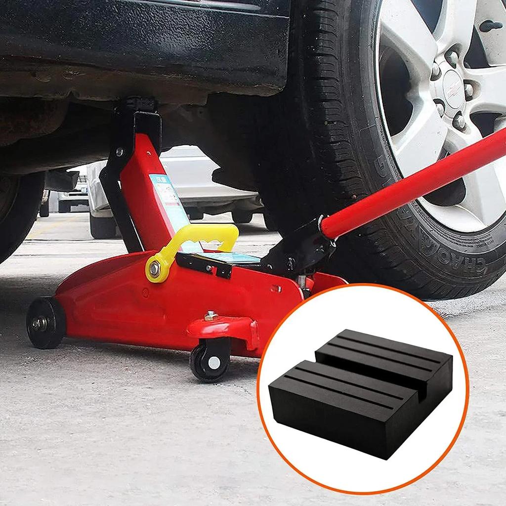 Universal Car Lift Jack Stand Rubber Pads Floor Slotted Car Jack Rubber Pad Frame Protector Adapter Jacking Tool