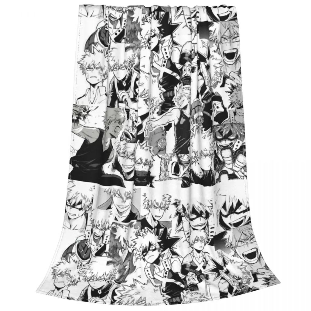 Одеяло Katsuki Bakugo, фланелевое украшение My Hero Academia Boku No Hero Academia, портативное одеяло для домашнего дивана, покрывало