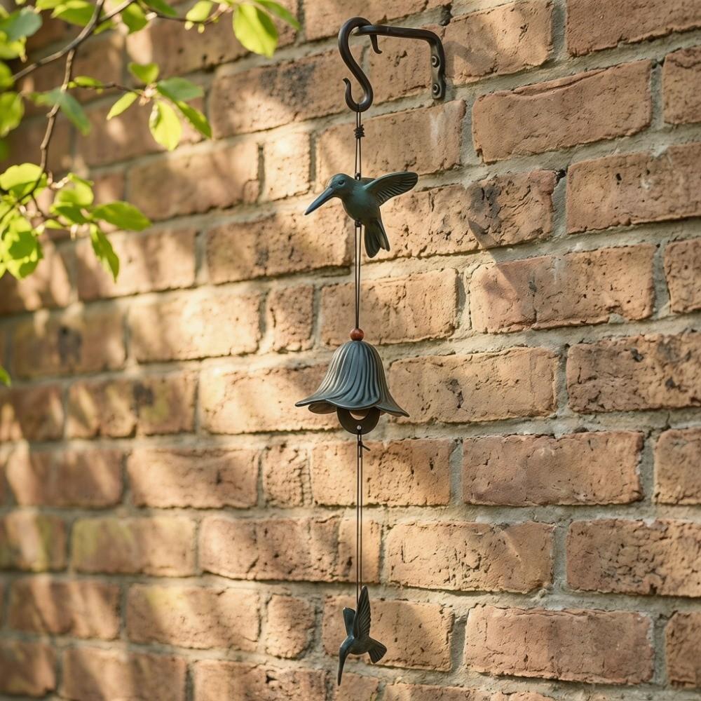 16.54in Hanging Wind Chimes Metal Outdoor Wind Decor Yard Wind Chimes Patio Ornament
