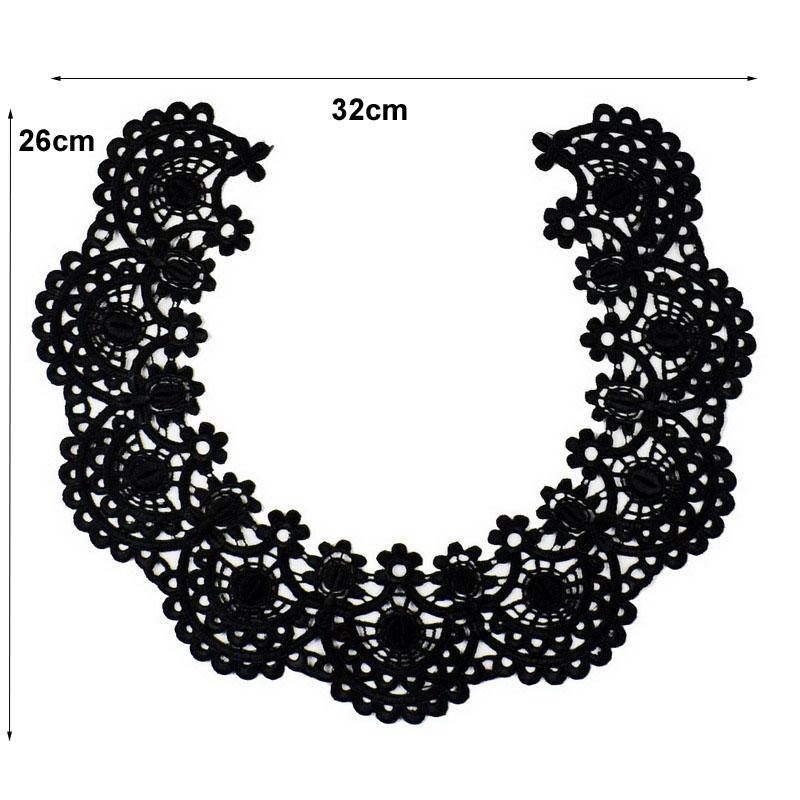 1 шт. DIY вышивка белая кружевная ткань аппликация декольте воротник декоративные аксессуары свадебное платье невесты