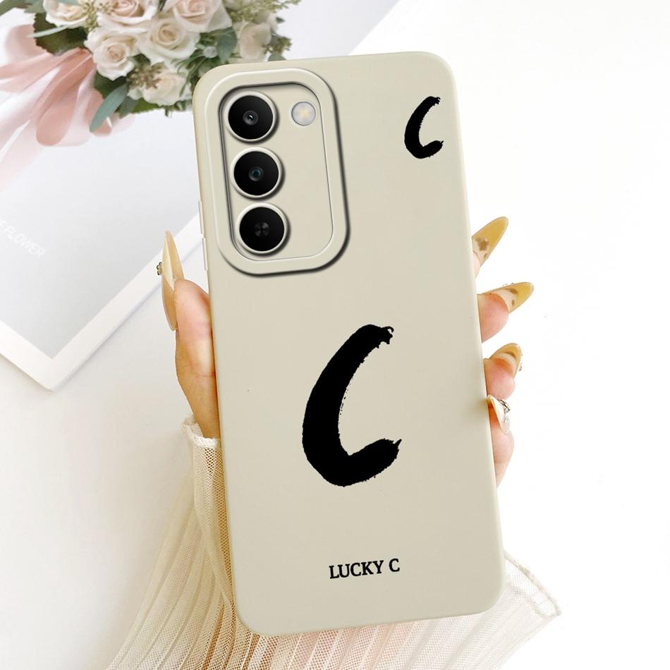 For Realme C83 Lucky Initial Letter Phone Case For Realme C83 C 83 5G Soft Silicone Cases Bumpers