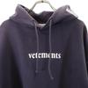 Vetements Свитшоты с длинным рукавом и нашивкой-штрихкодом M Темно-синий пуловер унисекс Мужские Б/У