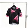 Mens Cycling Jersey Short Sleeve Breathable Mesh Performance Top With Geometric Dot A Letter Design