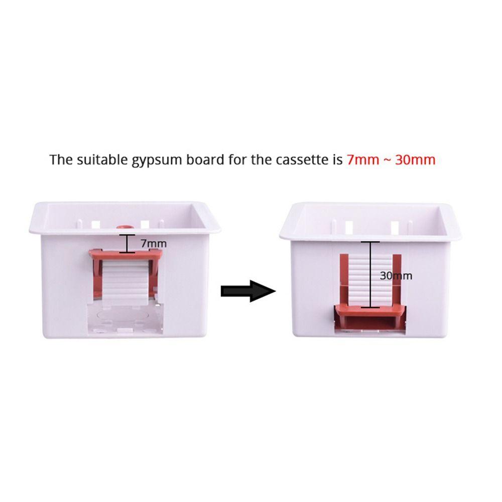 White Wall Socket Cassette Junction Box Wall Switch Box Durable Gypsum Board Lining Box  Home
