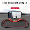 Universal PVC Car Phone Holder Pad, 360° Rotating Swan Holder, Multi-functional Dashboard Anti-slip Pad, Integrated Parking Number Plate Display