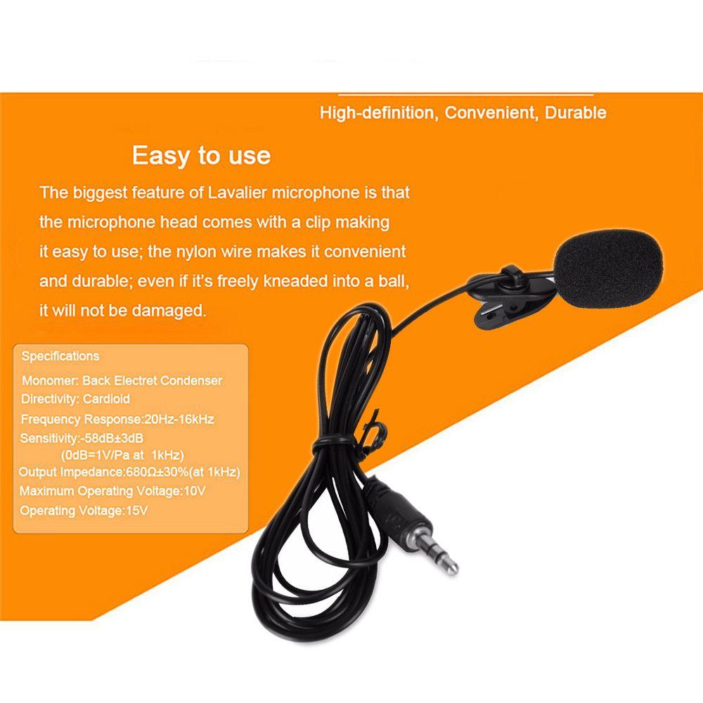 Collar Clip Laptop Lound Speaker Microphones Tie Clip Microphone Wired Mic Clip-on Microphone