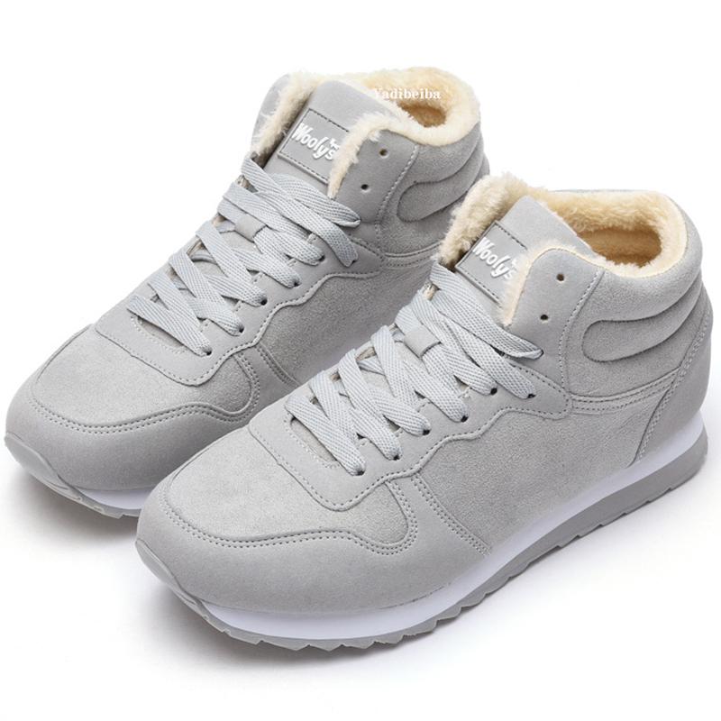 Winter Shoes Men Women Boots Warm Fur Shoes Women Snow Boots Casual Shoes Sneakers Ankle Unisex Shoes Winter Boots Plus Size 46