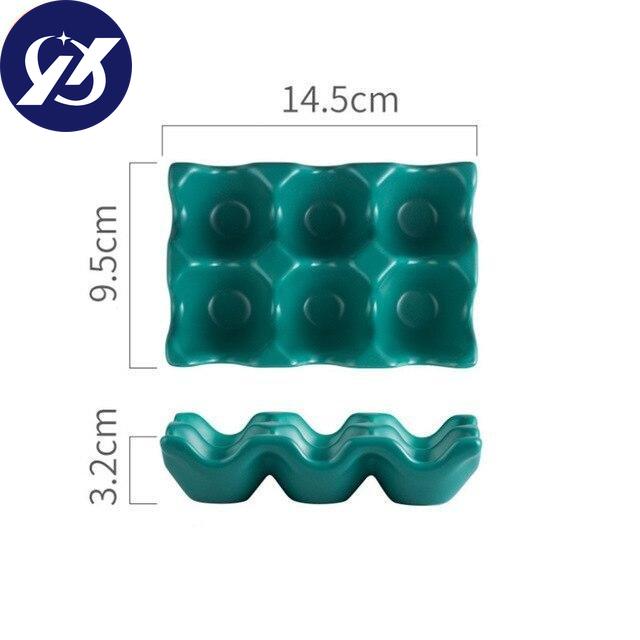 Держатель для яиц Nordic с 6 сетками, керамический противоскользящий ящик для яиц, лоток для хранения в холодильнике