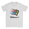 Мужские футболки с классическим логотипом Microsoft Windows95, компьютерная система, забавная новинка, короткий рукав, круглый вырез, хлопок
