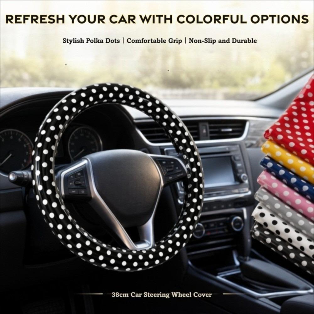 PVC Leather Auto Steering Wheel Decoration Automobile Accessory Car Interior Decoration
