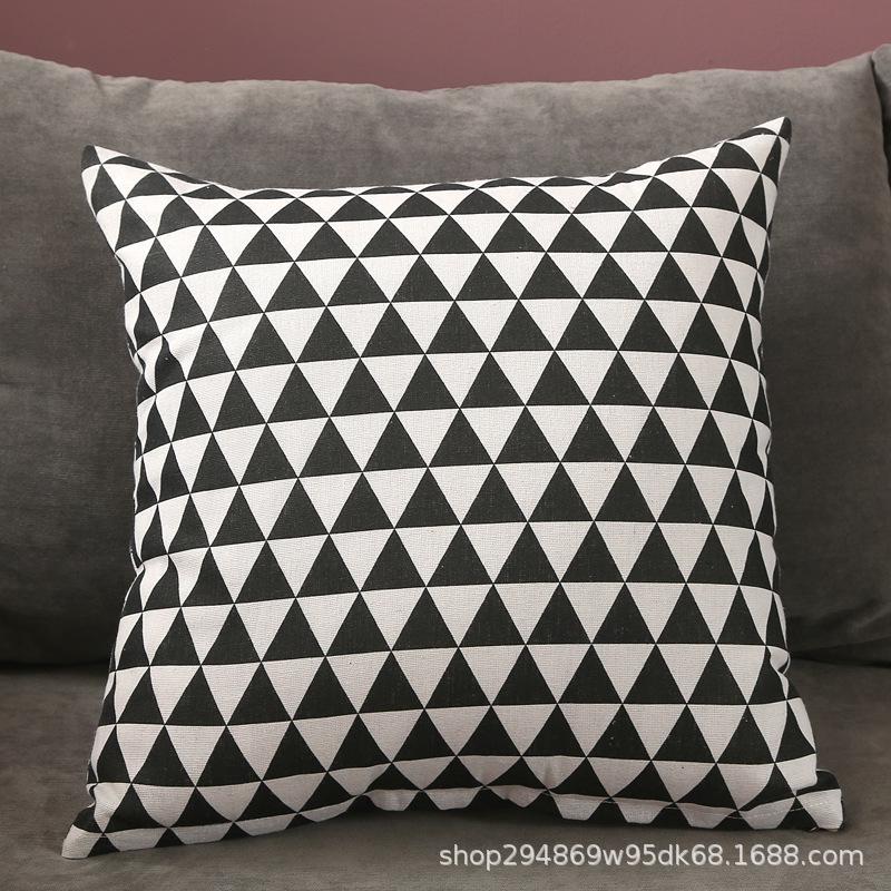 Льняная наволочка в скандинавском стиле с логотипом для дома и дивана