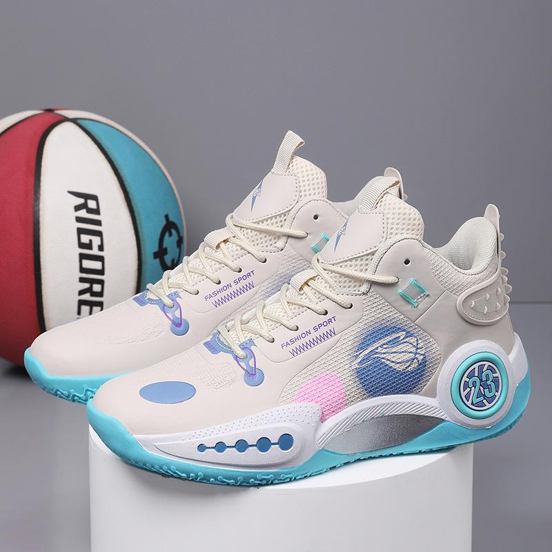 2025 actual basketball shoes men's high-top non-slip and wear-resistant youth shock absorption trend casual student couple sports shoes