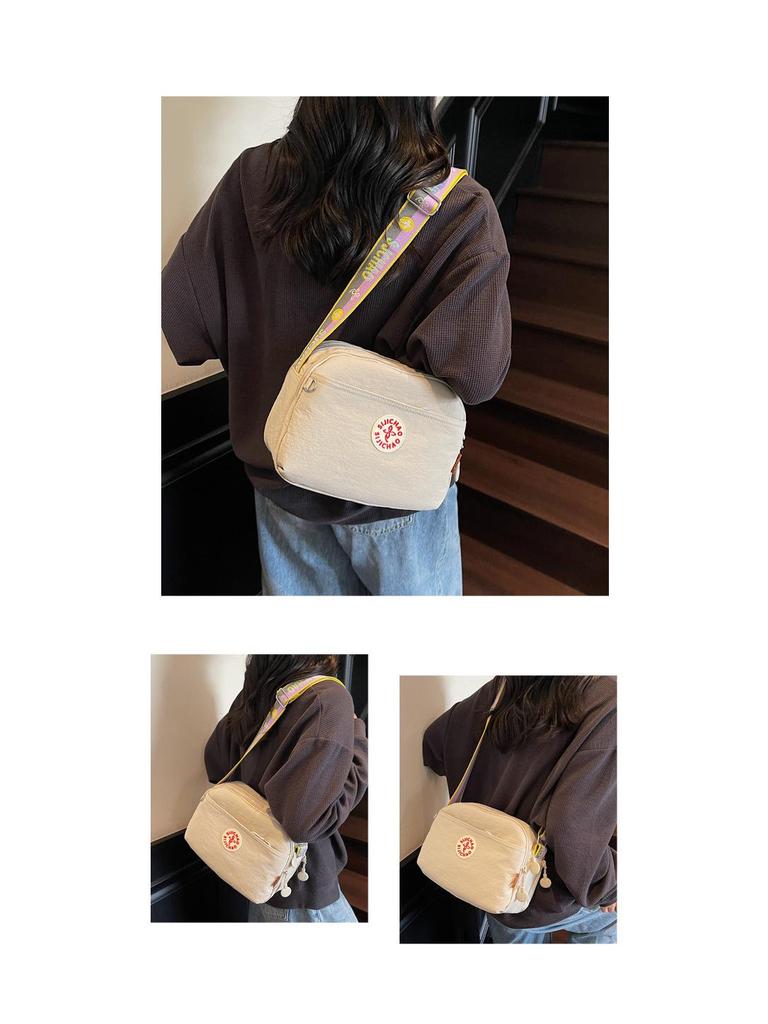 Cross-Border Minimalist Nylon Shoulder Bag: Large Capacity, Lightweight, Multi-Compartment, Wide Strap, Women's Travel Crossbody