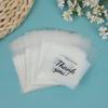 Свадебные подарочные пакеты для печенья и конфет ручной работы в простом стиле с самоклеящимся клапаном