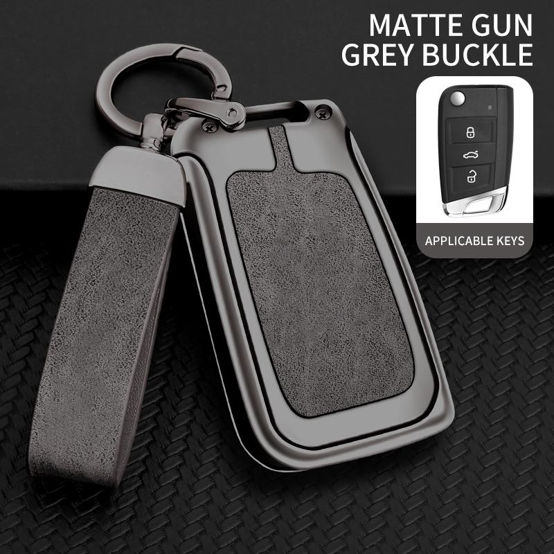 Чехол для автомобильного ключа из литой кожи для VW Volkswagen Golf 7 MK7 Tiguan MK2 для Seat Ateca Leon FR 2 Ibiza Skoda Octavia Kodiaq