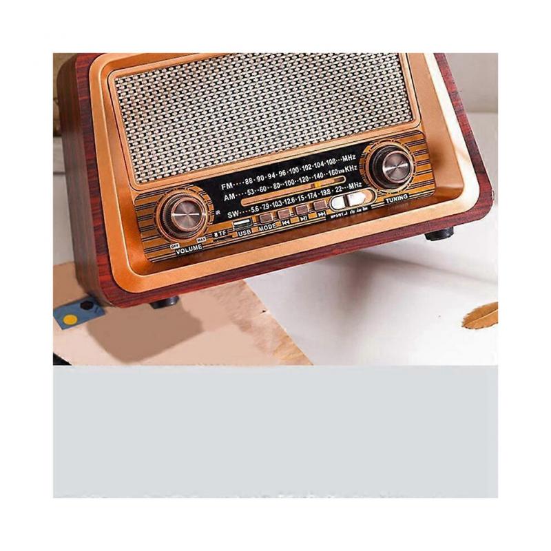 Retro Portable Radio Wireless Bluetooth Speaker Stereo AM/FM Radio Receiver Player USB TF AUX MP3 Classic Style