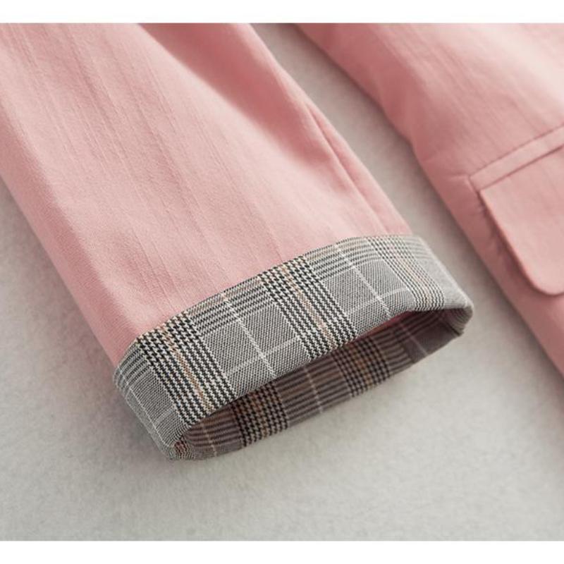 Стильный красочный повседневный пиджак для женщин, весеннее новое поступление, тонкое пальто с рукавами 3/4