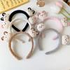 Colorful Cartoon Plush Headband Non-slip Plush Hairband Cute Bear Plush Headband  Makeup