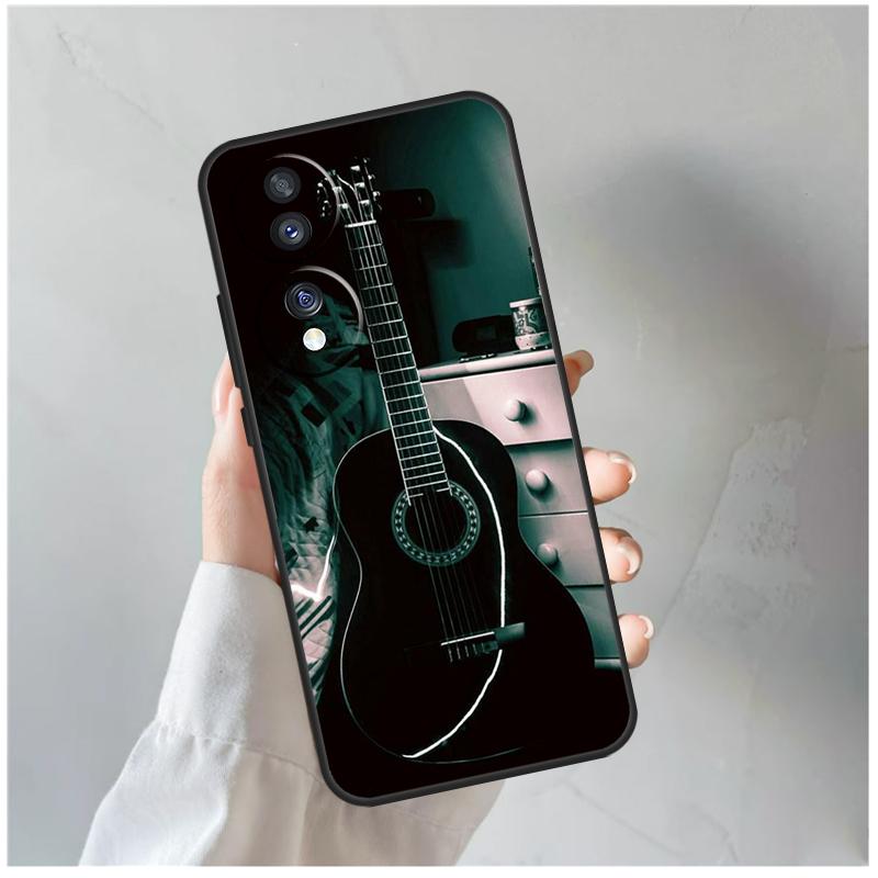 Винтажные Музыкальные Гитары Чехол Для Honor Magic 8 Pro 6 7 Lite Для Honor Win RT 50 70 90 200 400 X8c X8b X9a X9b X9c X9d