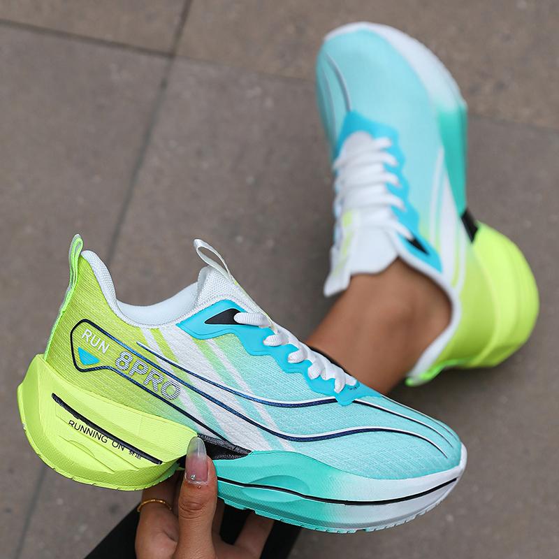 Women'S Running Racing Shoes Summer Breathable Jogging Shoes Marathon Ultra-Light Rebound Damping Trail Sport Road Sneakers