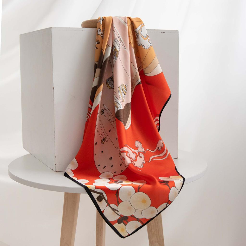 Шелковый шарф из тутового шелка для свекрови и подарок для старших Тонкий солнцезащитный женский квадратный шарф Элегантный и универсальный