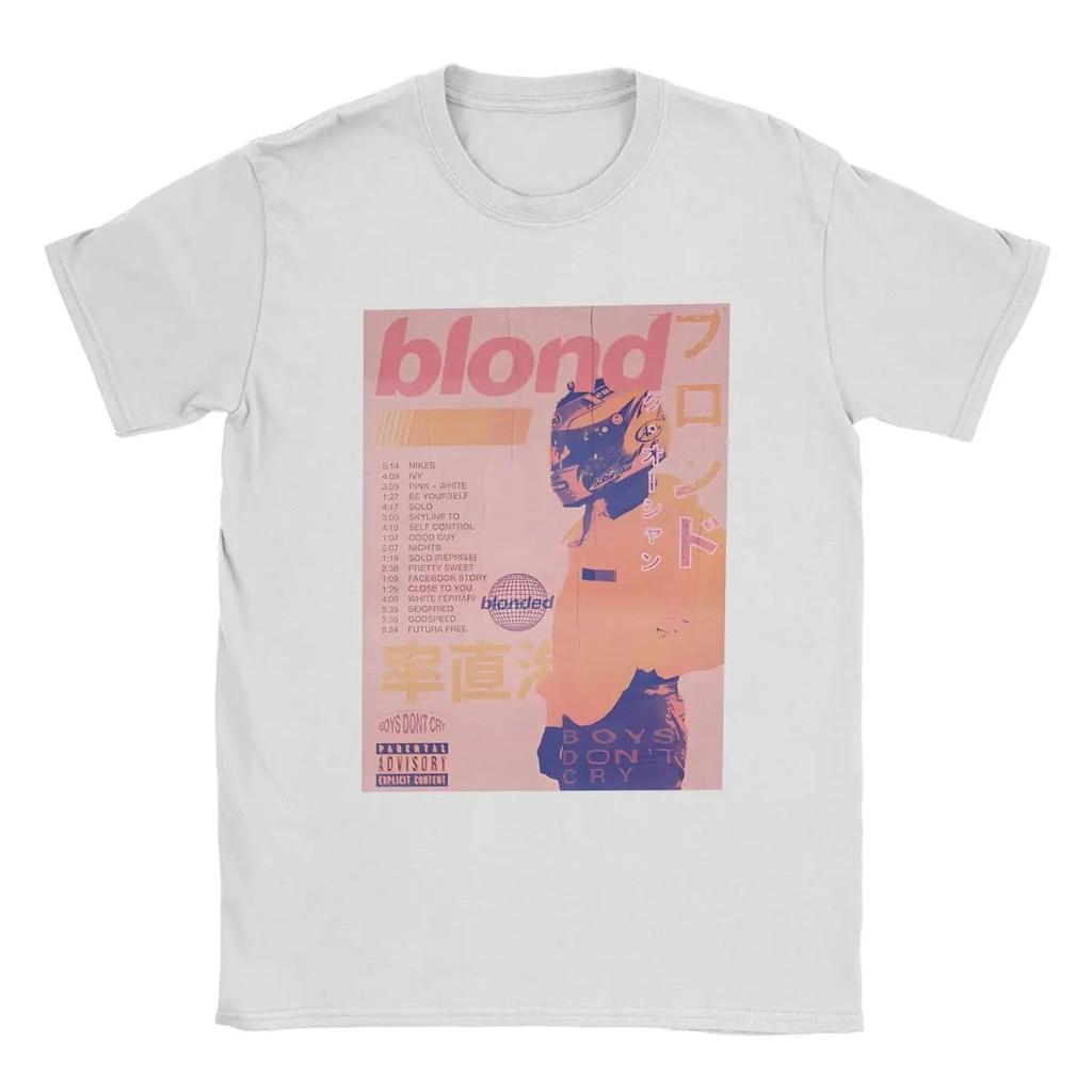 Футболки Blond Franks Rapper Ocean, мужская хлопковая повседневная футболка с круглым вырезом, хип-хоп музыка, футболка с коротким рукавом, идея для подарка