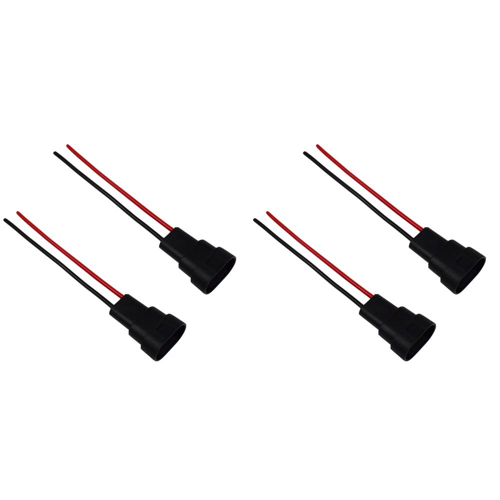 1 Pair 9003 H4 Bulb Socket Wiring Wire Harness Headlight Male Plug Adapter Connector Headlamp Connector Head/Mother Head