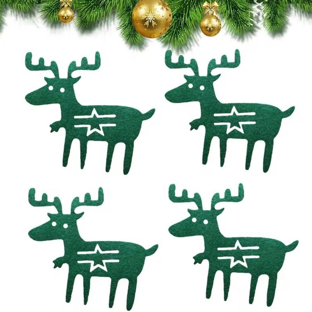 4Pcs Christmas Tree Christmas Cutlery Holder Christmas Decoration Tableware Storage Rack