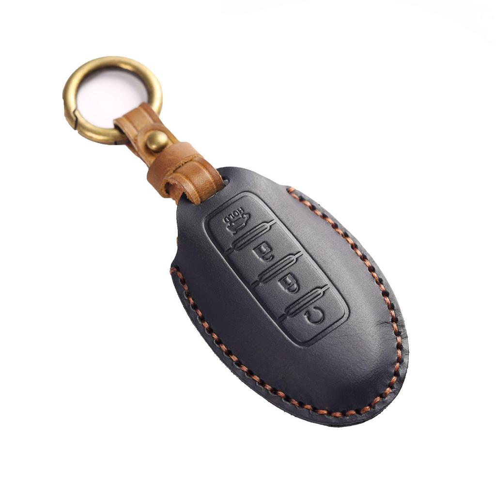 Чехол для ключа Nissan: Подходит для Qijun, Qashqai, Tiida, New Teana, Sylphy - Кожа Crazy Horse