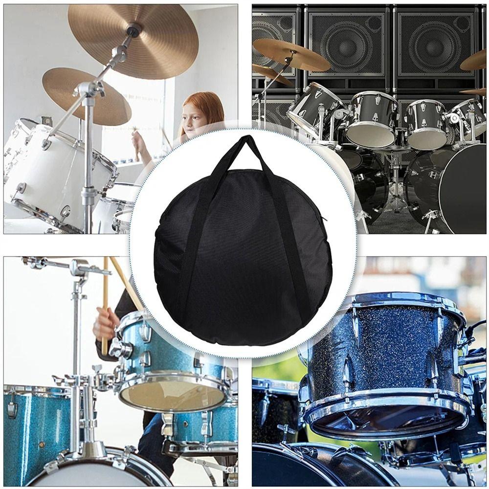 Double- Layer Cymbal Bag Carry Handle Cymbal Gig Bag Cymbal Storage Case Travel Container
