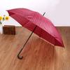 Classic Business Plaid Striped Umbrella with Long J-Hook Handle