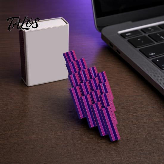 Креативное настольное украшение 3D-печатный куб-слайм, Фиджет-игрушка, Сжимаемая головоломка, Игрушка для снятия стресса для стола, Офиса, Геометрический декор с матовым покрытием,