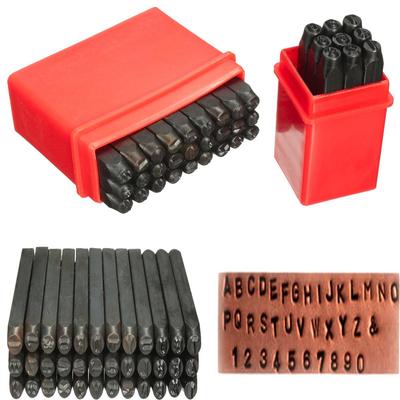 Штамповочная форма из углеродистой стали, ремесленный инструмент, пуансон с буквами и номерами, стальной штамп с цифрами, набор металлических пуансонов