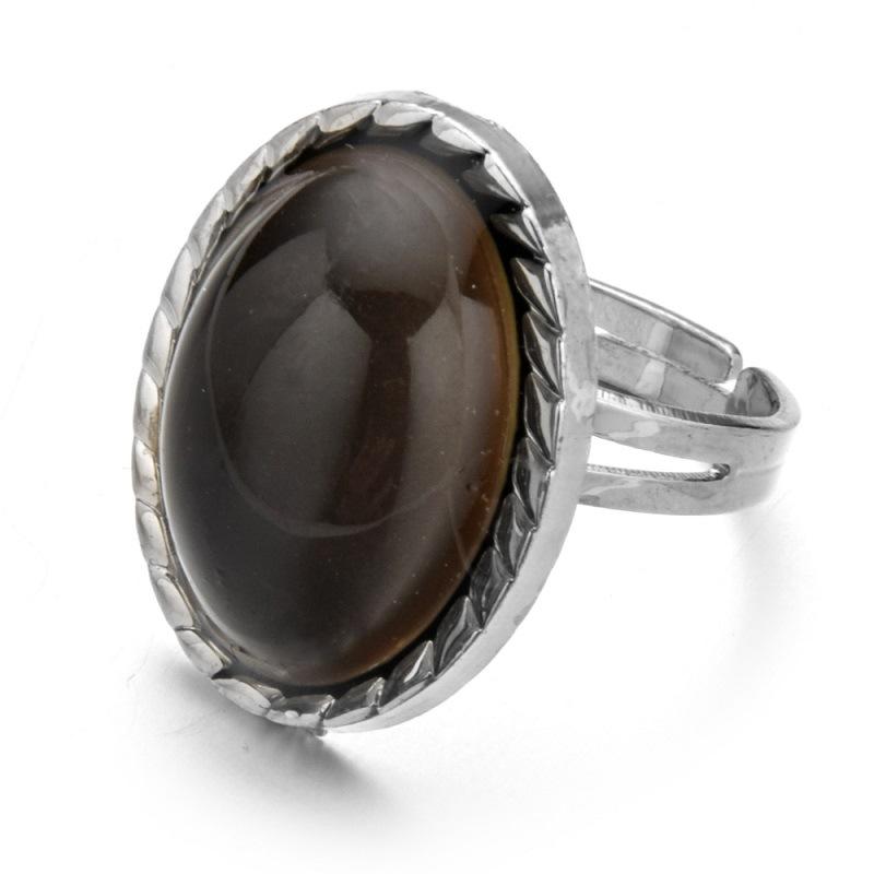 Модное кольцо-хамелеон с черепаховым узором, меняющее цвет, регулируемое, чувствительное к температуре эмоций, ювелирный подарок, 1 шт.