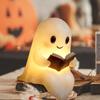 Ghost Night Light Desk Ghost Reading Book Lamp Cartoon Ghost Bedside Lamp for Halloween Decoration Book Lovers Gift
