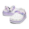 Crocs Классические клоги EVA с круглым носком, перфорированная обувь, унисекс, клоги, бело-фиолетовые 207772-577