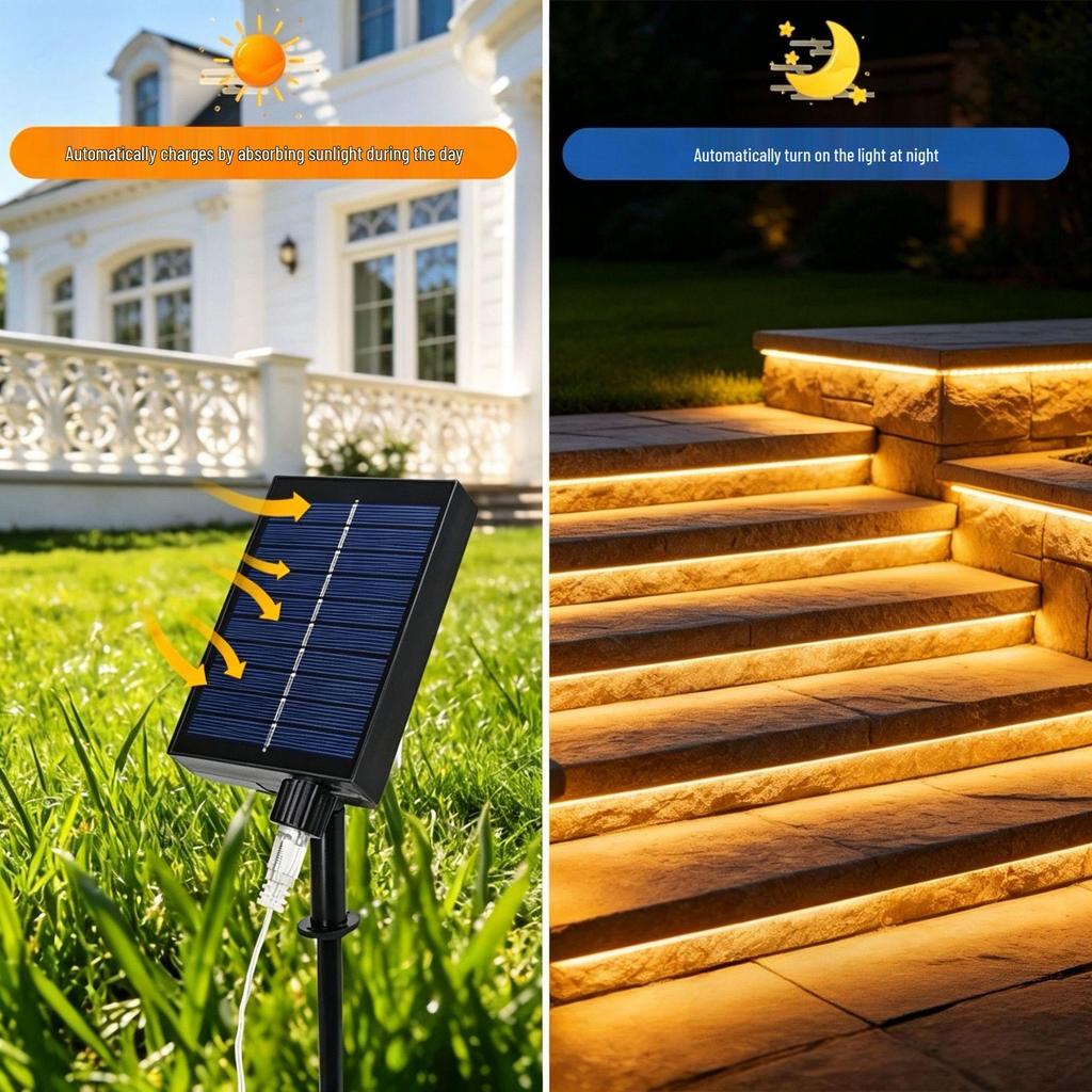 Solar Outdoor Waterproof LED Light Strip for Garden or Balcony Decoration