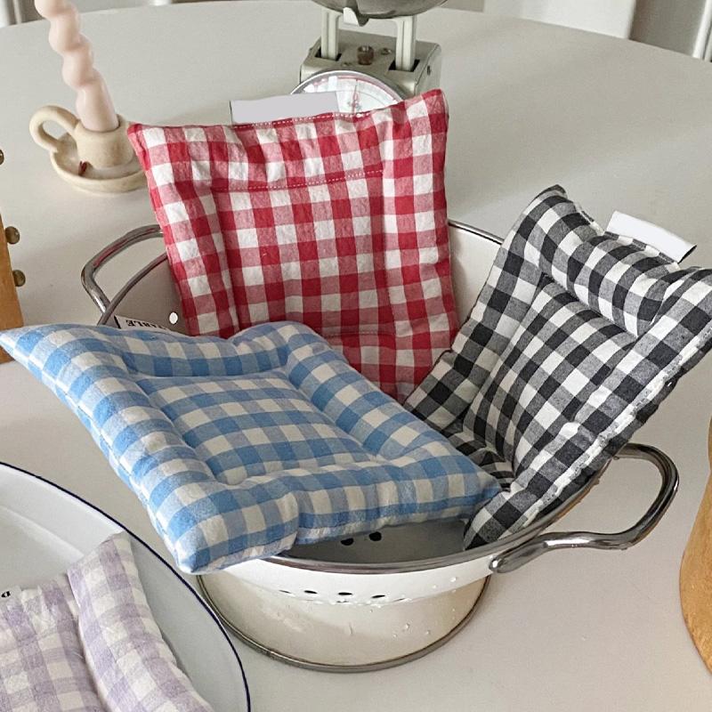 1 шт. подставка под приборы самодельные подставки под стол декор в клетку квадратная чашка кухонные принадлежности 15x15 см изоляционный коврик