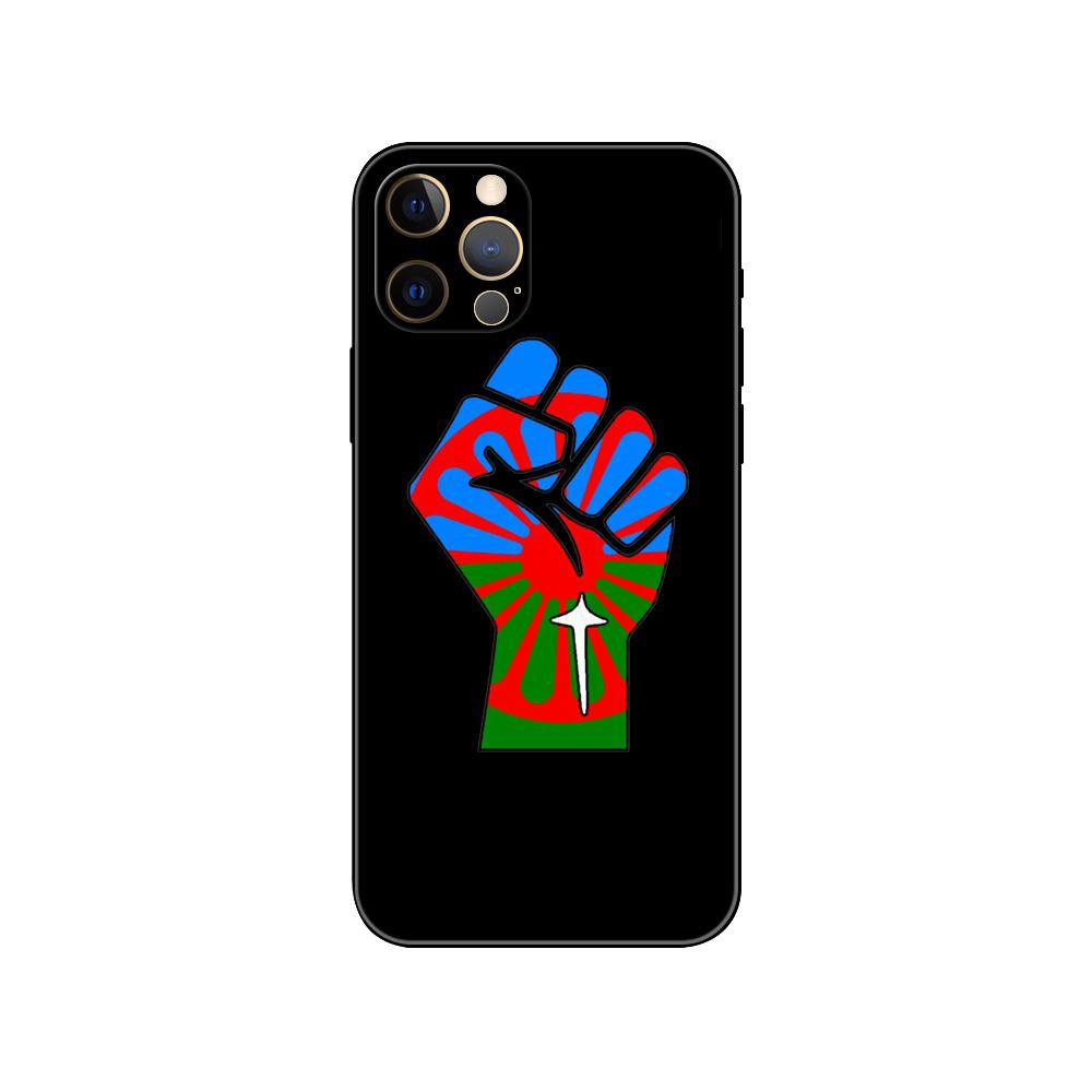 Чехол для телефона Gypsy Romani Roma Flag для iPhone 5 5S 2020se 6 6s 7 8 plus x 10 XR XS 11 12 13 mini pro MAX, черная задняя крышка из ТПУ
