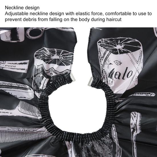 Salon Barber Cape Vintage Breathable Non-Sticky Cape Hair Fabric Professional Dustproof Anti-stick Hair Cutting Salon
