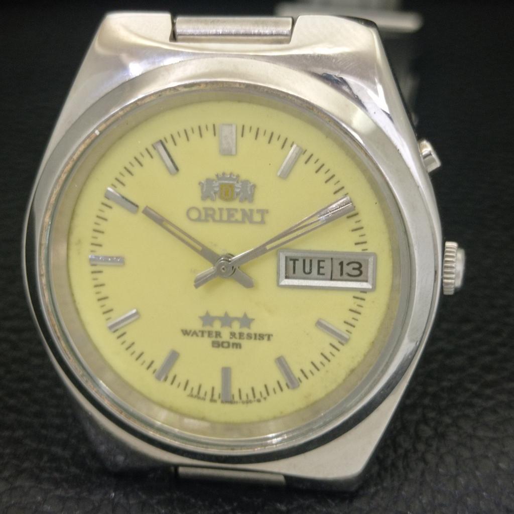 ПОДЛИННЫЕ ВИНТАЖНЫЕ МУЖСКИЕ ЧАСЫ ORIENT AUTOMATIC 46943 ЯПОНИЯ ОРИГИНАЛЬНЫЙ ЦИФЕРБЛАТ a703483-1