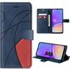Protective Case - BOOLING - for Samsung Galaxy A05 - Shockproof Leather Effect - Card Pocket - Two-Tone Spliced