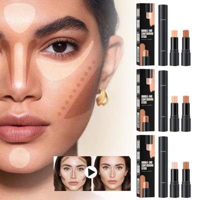 Бальзам-карандаш Profile Sticks Shades с хайлайтером, бронзатором и румянами, нежирный и водостойкий контурный карандаш, легко скульптурирующий лицо, 4,5 г*2