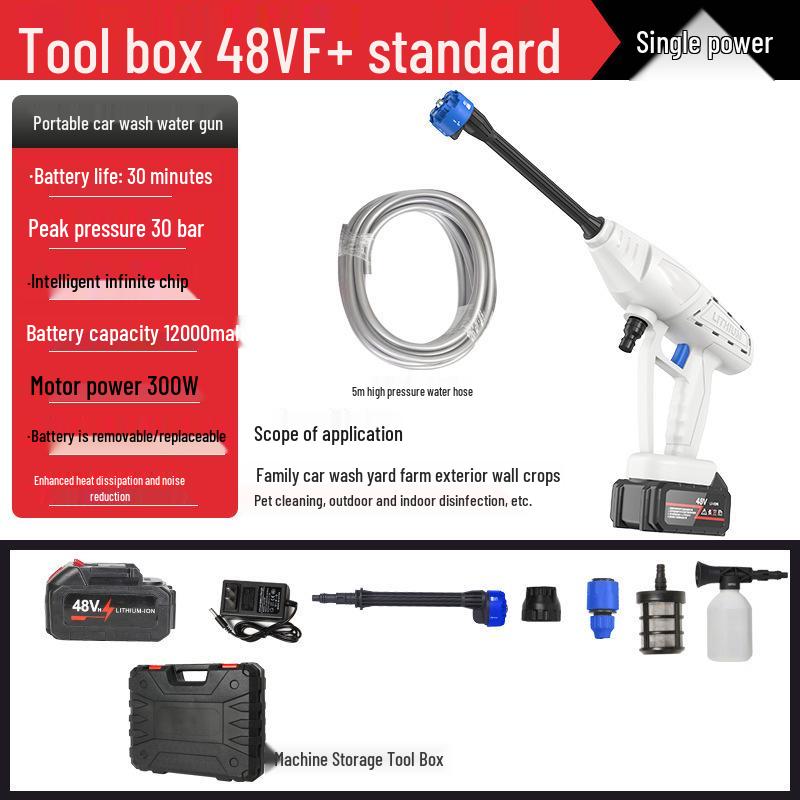Портативная беспроводная автомойка высокого давления с литиевой батареей