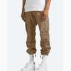 Autumn and Winter Men's Straight-Fit Drawstring with Multiple Pockets Stretch Cargo Pant